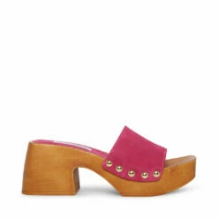 SteveMadden IZZY BROWN SUEDE -Steve Madden | Official Store STEVEMADDEN SHOES IZZY PINK SUEDE SIDE 2