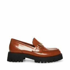 SteveMadden LANDO BLACK LEATHER -Steve Madden | Official Store STEVEMADDEN SHOES LANDO COGNAC LEATHER SIDE 1