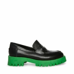 SteveMadden LAWRENCE BONE LEATHER 18 SteveMadden LAWRENCE BONE LEATHER -Steve Madden | Official Store STEVEMADDEN SHOES LAWRENCE BLACK GREEN SIDE