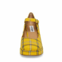 STEVEMADDEN MINGLE YELLOW PLAID -Steve Madden | Official Store STEVEMADDEN SHOES MINGLE YELLOW PLAID FRONT
