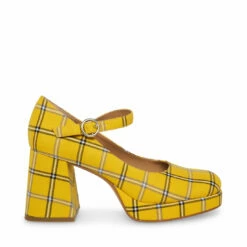 STEVEMADDEN MINGLE YELLOW PLAID -Steve Madden | Official Store STEVEMADDEN SHOES MINGLE YELLOW PLAID SIDE 5