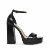 SteveMadden REPLAY BLACK LEATHER -Steve Madden | Official Store STEVEMADDEN SHOES REPLAY BLACK LEATHER SIDE 1