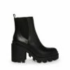 SteveMadden ROXIE BLACK LEATHER -Steve Madden | Official Store STEVEMADDEN SHOES ROXIE BLACK LEATHER SIDE