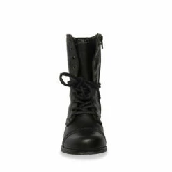 SteveMadden TROOPA BLACK LEATHER -Steve Madden | Official Store STEVEMADDEN SHOES TROOPA BLACK LEATHER FRONT