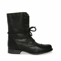 SteveMadden TROOPA BLACK LEATHER