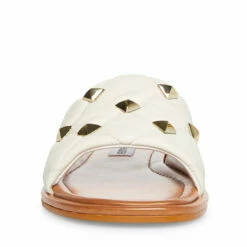 SteveMadden TROUBLE WHITE LEATHER 10 SteveMadden TROUBLE WHITE LEATHER -Steve Madden | Official Store STEVEMADDEN SHOES TROUBLE WHITE LEATHER FRONT