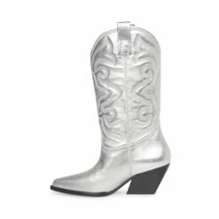 SteveMadden WEST SILVER LEATHER -Steve Madden | Official Store STEVEMADDEN SHOES WEST SILVER INSIDE